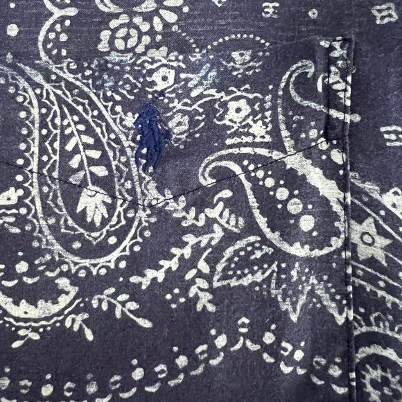 POLO Ralph Lauren Classic Fit Patchwork-Print Camp‎ Shirt Mens XXL - Picture 3 of 7